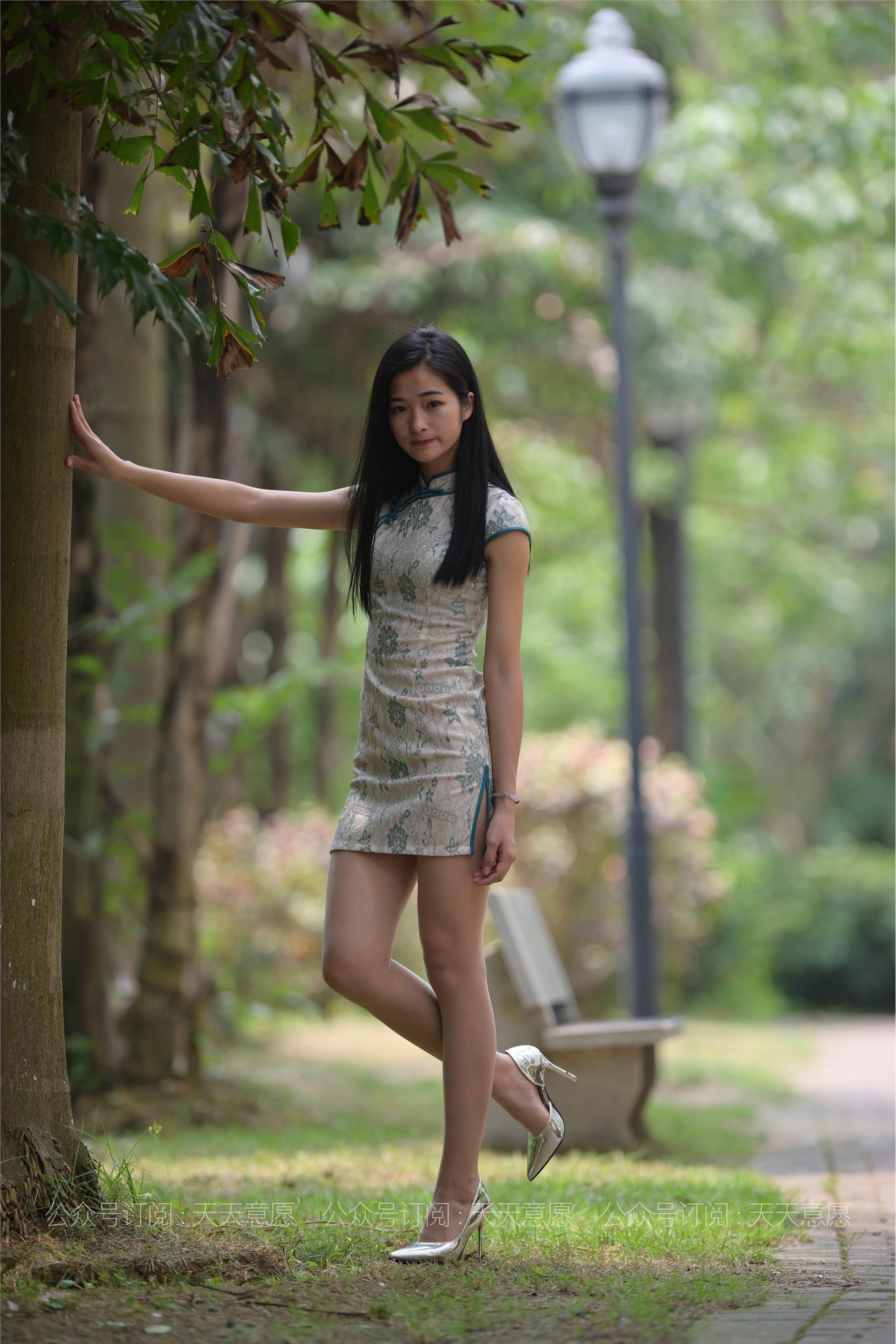 IESS异思趣向 - 模特：宁宁《绿荫旗袍秀》